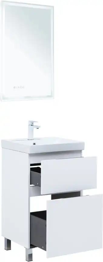 Тумба под раковину Aquanet Алвита New 50 напольная, белый матовый, 344131 фото 6