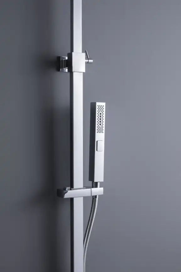 Душевая система Allen Brau Infinity 5.21012-00 для душа без излива, с верхним и ручным душем, Хром фото 5