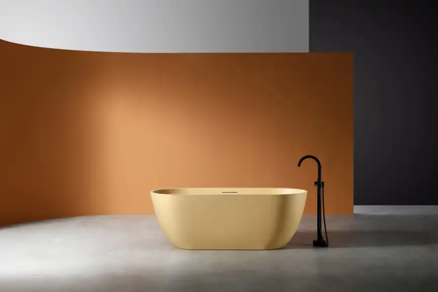 Ванна  Abber Frankfurt 170х75 AM9941MS из искусственного камня, Песочная матовая фото 2