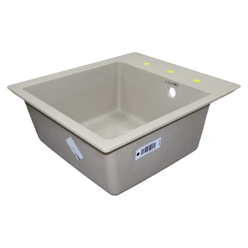 Кухонная мойка AZARIO Milas 480х420х197 кварцевая, прямоугольная, цвет Песочный: CS00097666 фото 2