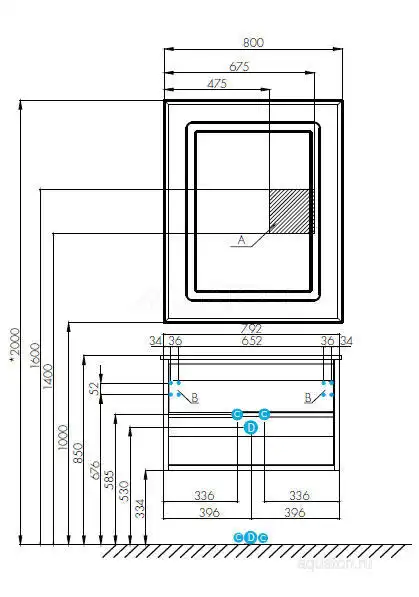 Тумба под раковину Aquaton Римини 80 1A226701RN010 подвесная цвет, белый глянец фото 3