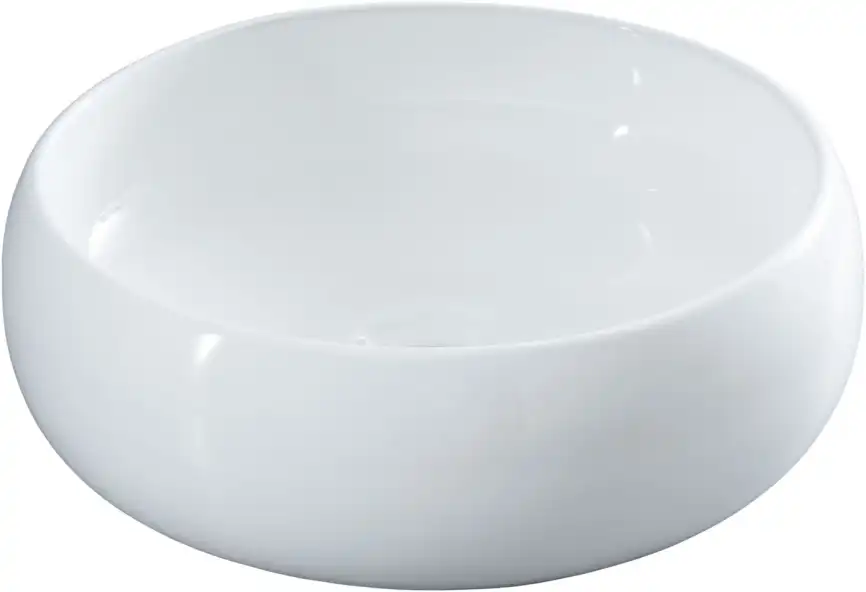 Раковина накладная Aquanet ROUND-1 36х36х13 круглая, Белая глянцевая фото 1