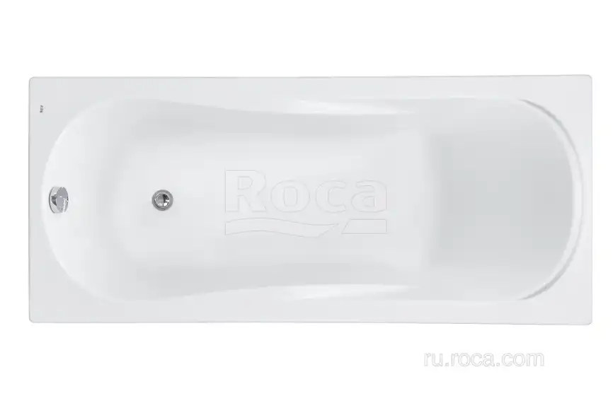 Акриловая ванна Roca Uno 170х75 ZRU9302870 прямоугольная, Белая фото 1