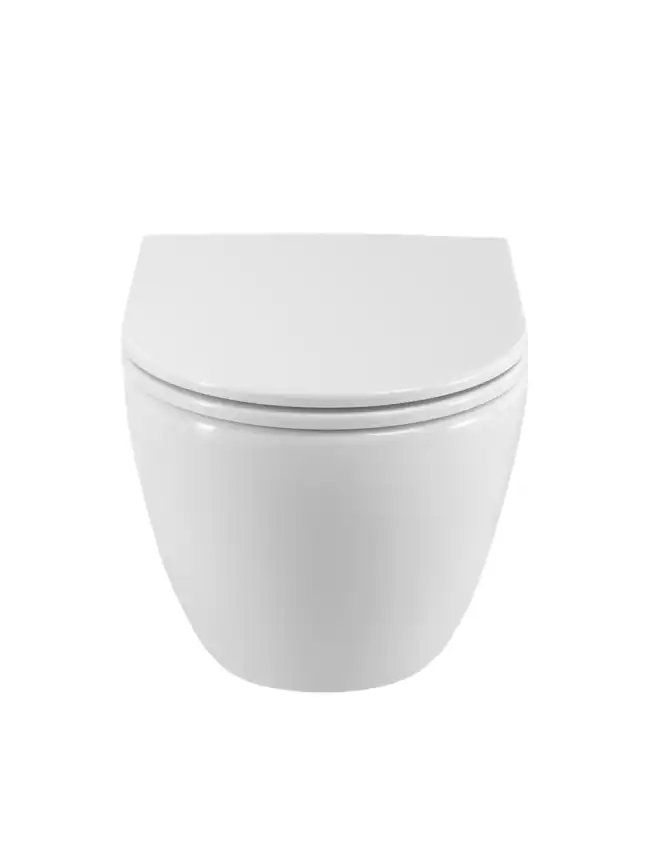 Унитаз подвесной BelBagno COMPATTO BB003CH-TOR/SC безободковый с сиденьем и смывом TORNADO фото 4