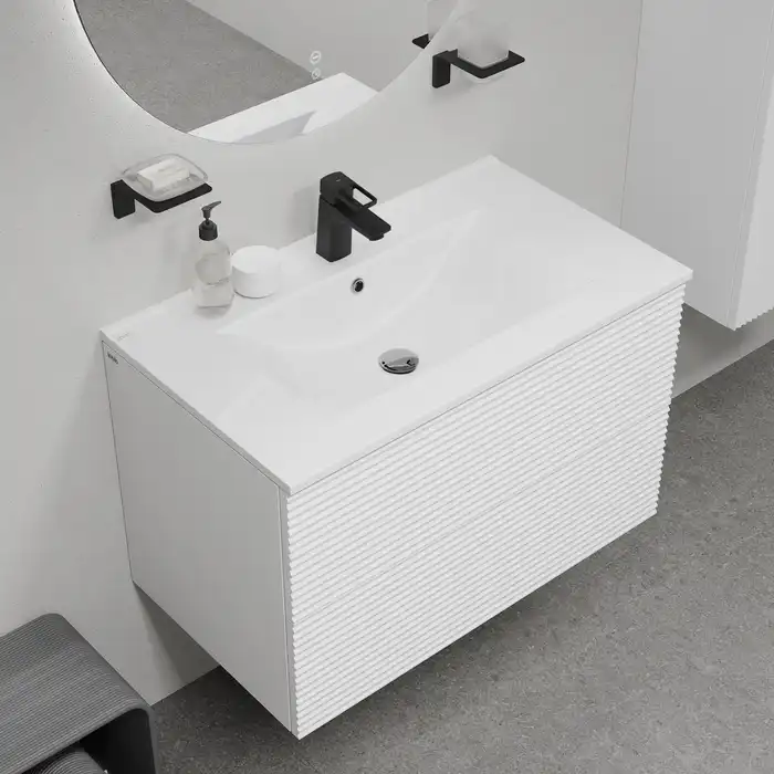 Тумба с раковиной IDDIS Bild 80, подвесная, Белая, BIL80W0i95K фото 12