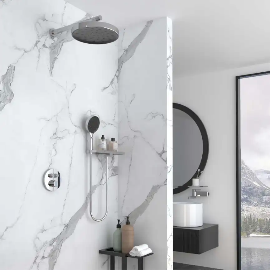 Душевая система  Vincea Inspire VSFW-3I22MT2RCH VSFW-3I22MT2RCH  с термостатом, встраиваемая, хром фото 1