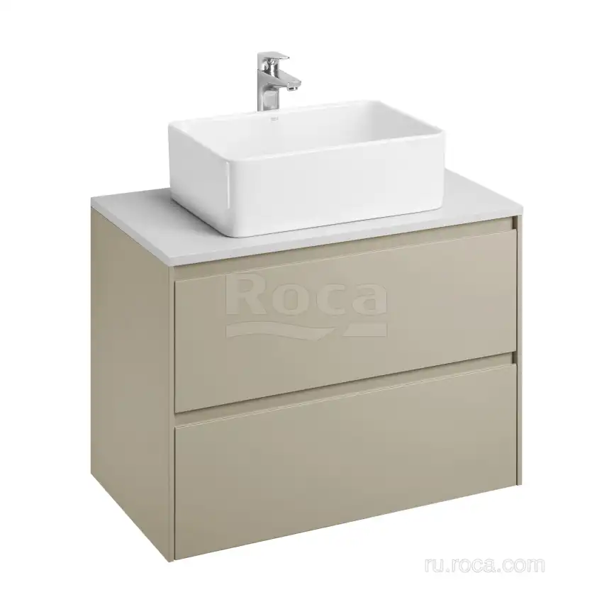 Тумбы под раковину Roca Ona 80 A857630510 подвесная, цвет, Бежево-серый матовый фото 6
