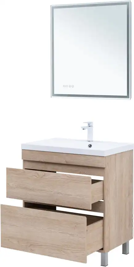 Тумба под раковину Aquanet Нота New 75 дуб светлый, 344143 фото 5