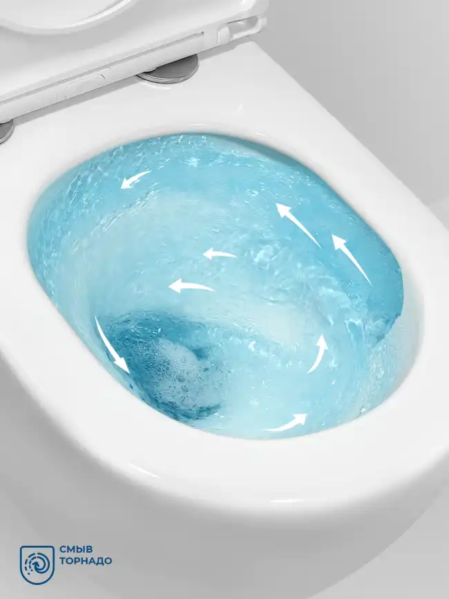 Унитаз подвесной BelBagno COMPATTO BB003CH-TOR/SC безободковый с сиденьем и смывом TORNADO фото 7
