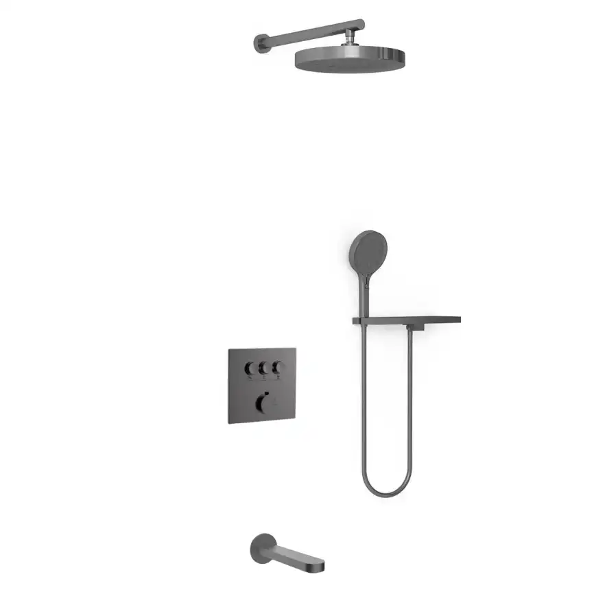 Душевая система  Vincea Inspire VSFW-431I2RGM VSFW-431I2RGM встраиваемая, вороненная сталь фото 2