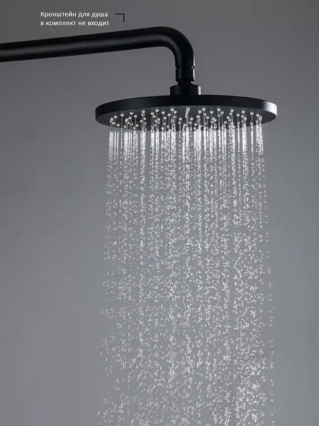 Верхний душ Aquatek  AQ2086MB, Черный матовый фото 4