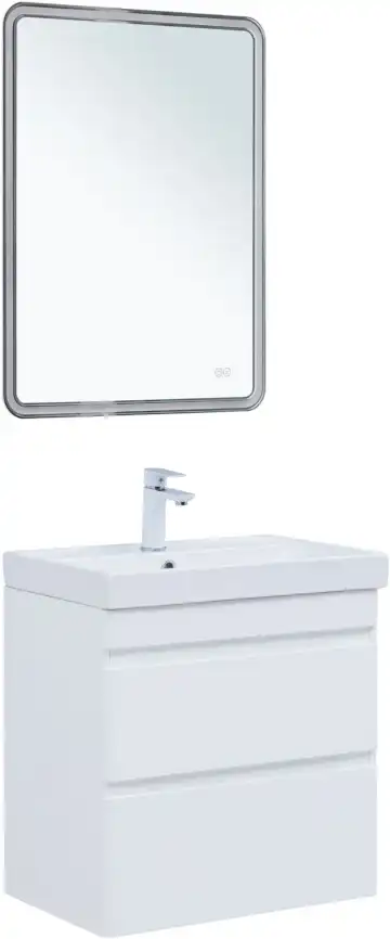 Тумба под раковину Aquanet Слим 60 белый сатин, 346047 фото 7