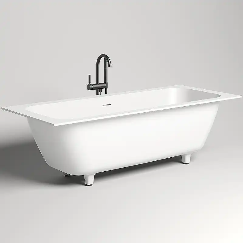 Ванна Salini ORLANDA AXIS KIT 190х80 103311M из материала S-Sense, Белая матовая фото 3