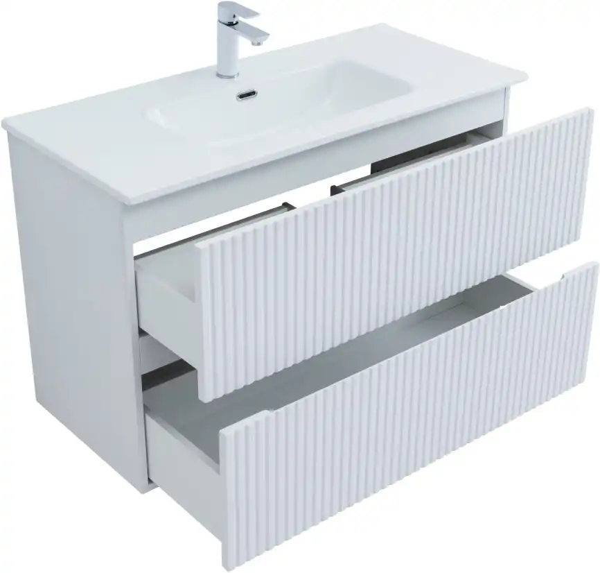 Тумба под раковину Aquanet Джейн 100 белый матовый 313288 фото 7