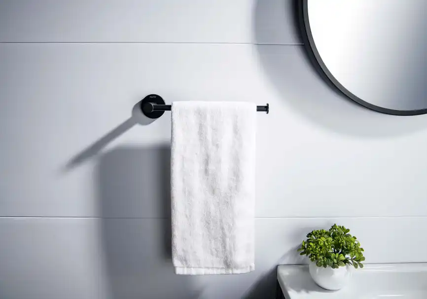 Держатель полотенец Aquatek Европа AQ4119MB, Черный матовый фото 3