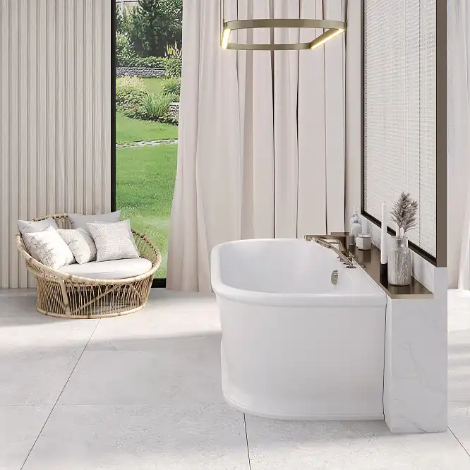 Ванна из литьевого мрамора  Aqua de Marco PENELOPA 168х80 Белая 1168WPEN фото 4