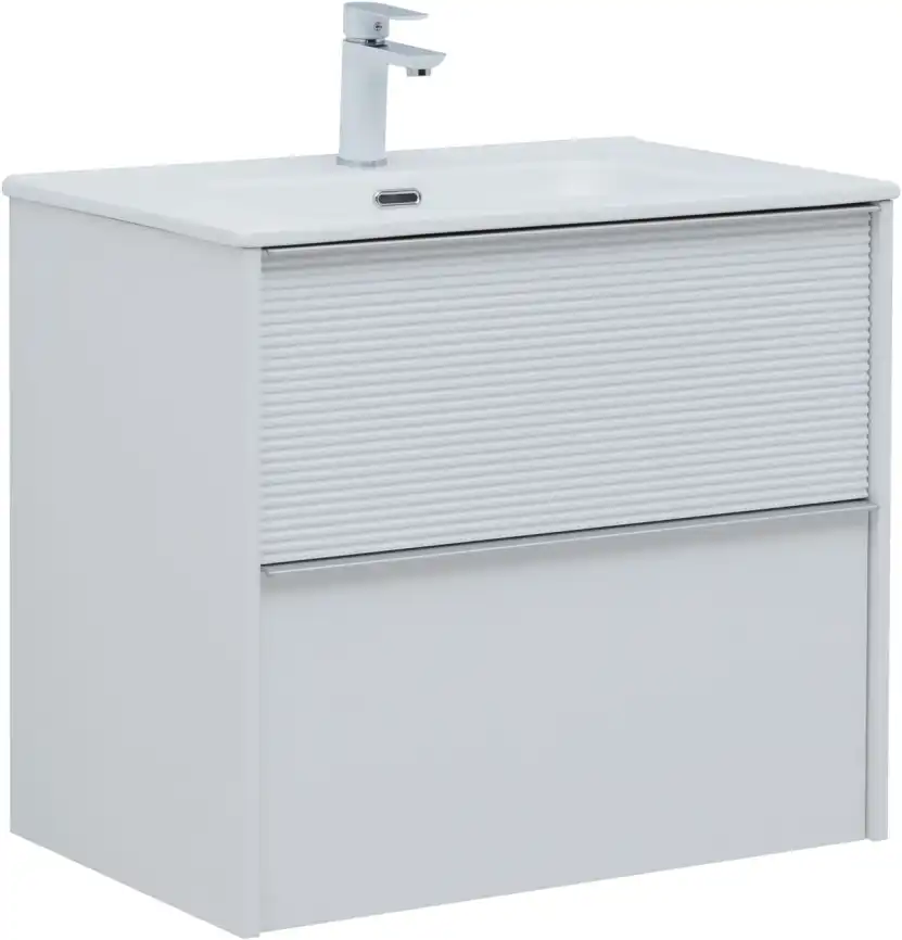 Тумба под раковину Aquanet Вита 70 белый матовый, подвесная, 330476 фото 1