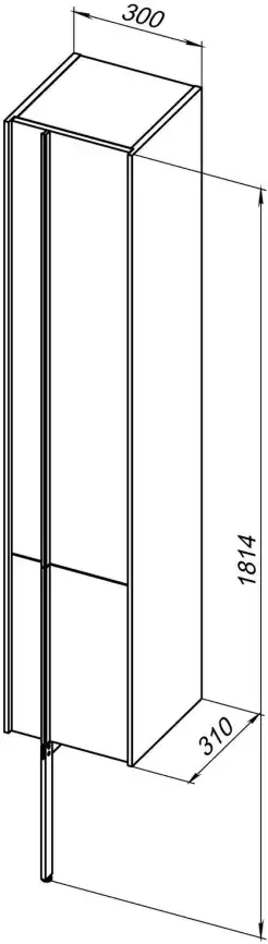 Шкаф-пенал Allen Brau Reality 30 1.32002.WM L белый матовый фото 2