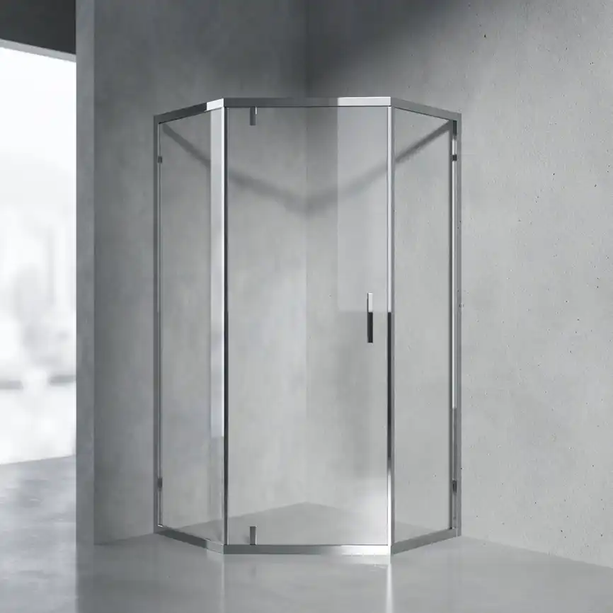 Душевой уголок AVS Трапеция Слим 90x90 профиль хром, стекло прозрачное, 803-0001-195-9090-CR-T фото 1