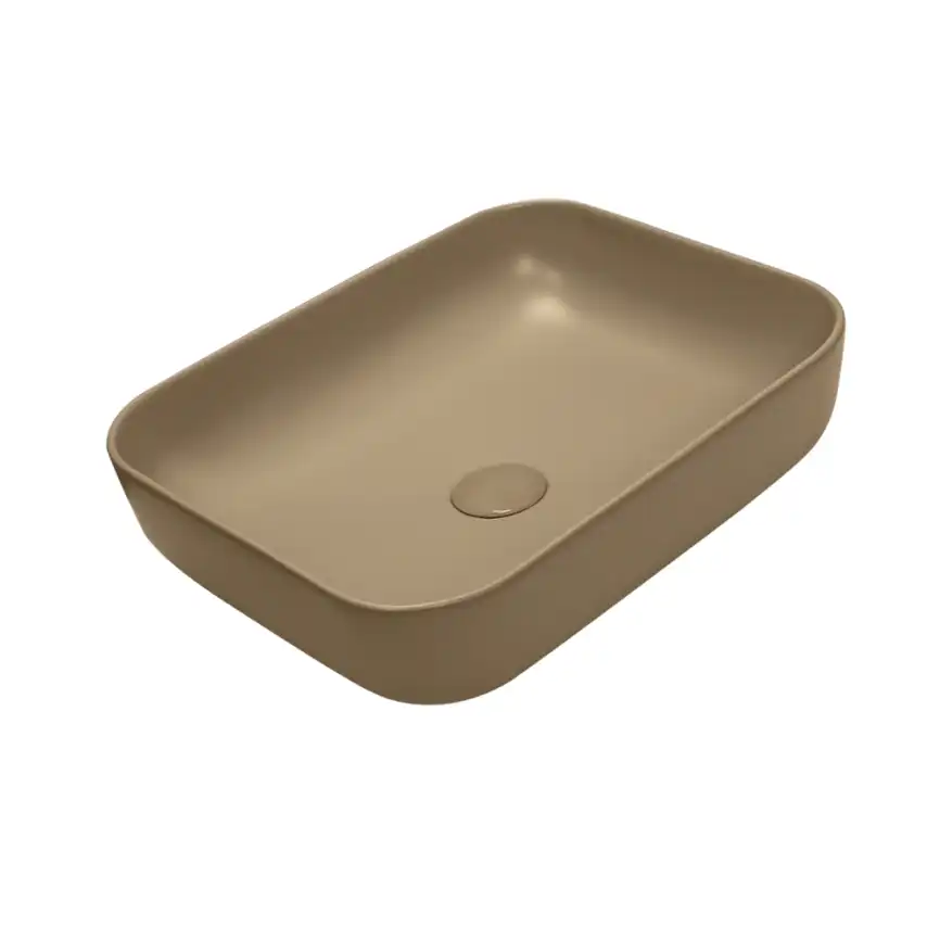 Раковина AVS Розали 50x39 капучино матовая с донным клапаном фото 3