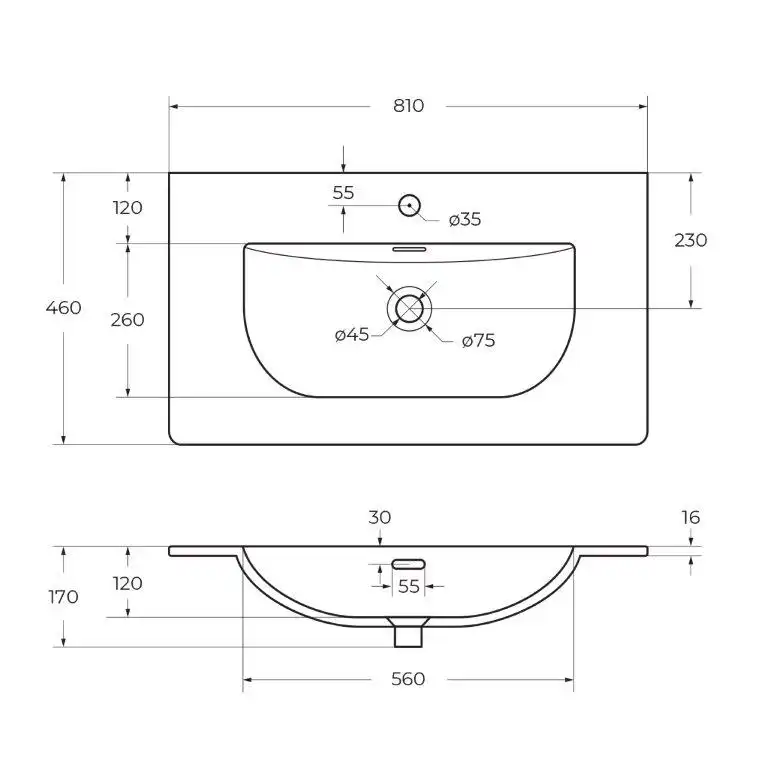 Керамическая раковина BelBagno BB-8099-80 фото 3