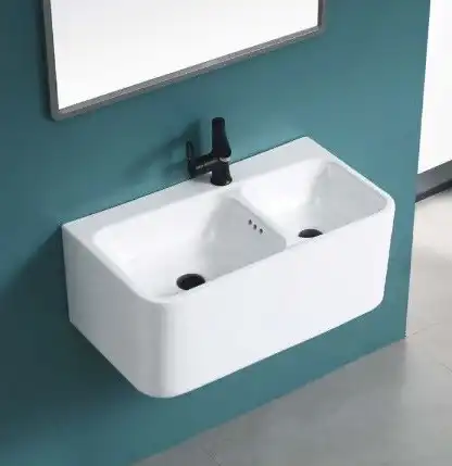 Умывальник CeramaLux A1007 745х400х300 Подвесная цвет Белый фото 1