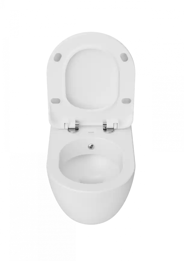 Унитаз подвесной с биде Creavit Free FE320-00MB00E-0000 с сиденьем микролифт Белый матовый фото 4