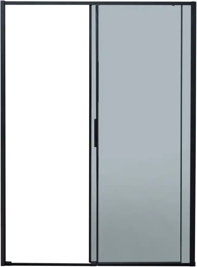 Душевая дверь Aquanet Pleasure Evo 140 см, AE65-N140-BT, профиль Черный, стекло Прозрачное фото 5