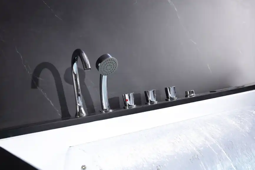 Акриловая ванна Gemy G9259 180х130 с гидромассажем, прямоугольная фото 8