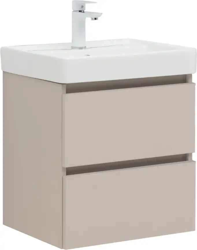 Тумба под раковину Aquanet Вега 2.0 50 бежевый, подвесная, 337940 фото 1