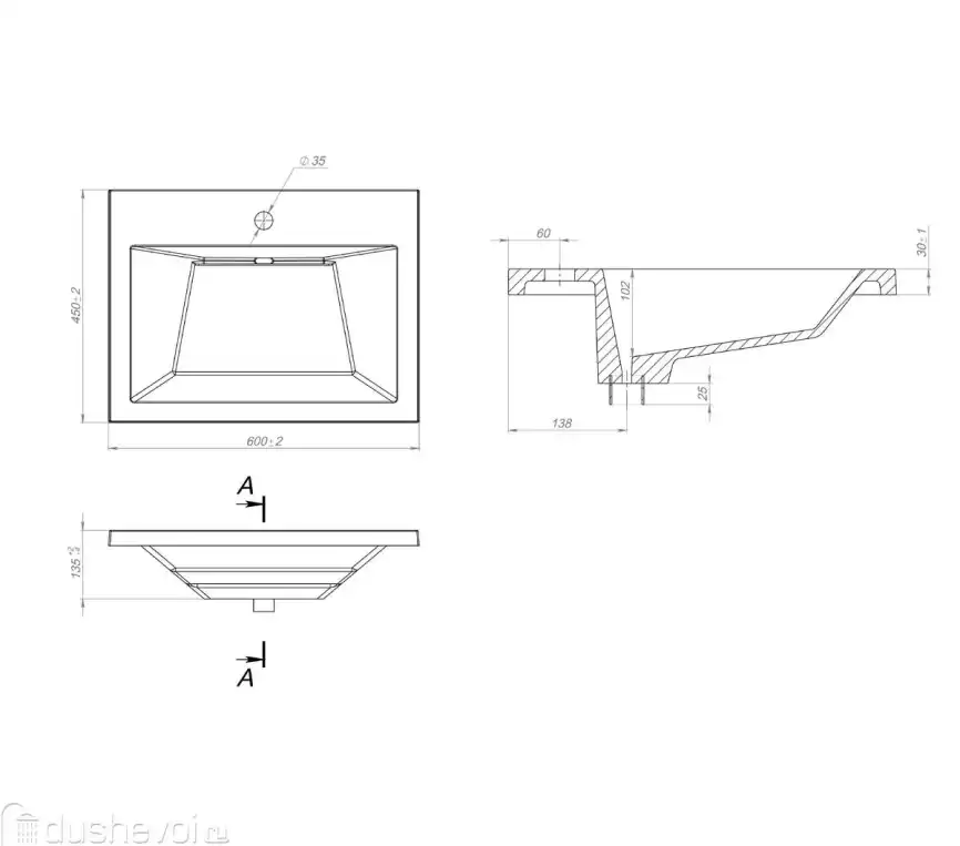 Мебельная раковина Grossman Блисс 60, белая фото 4