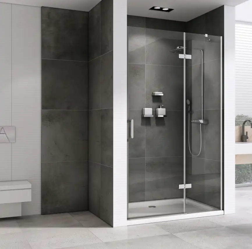 Душевая дверь Abber Zart 100 см, AG08100, профиль Хром, стекло Прозрачное фото 2