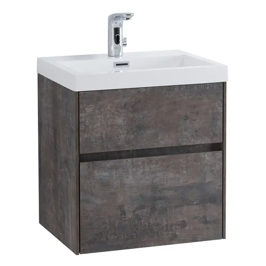 Тумба под раковину BelBagno PIETRA MINI-500AS-2C-SO-PT подвесная Stone фото 3