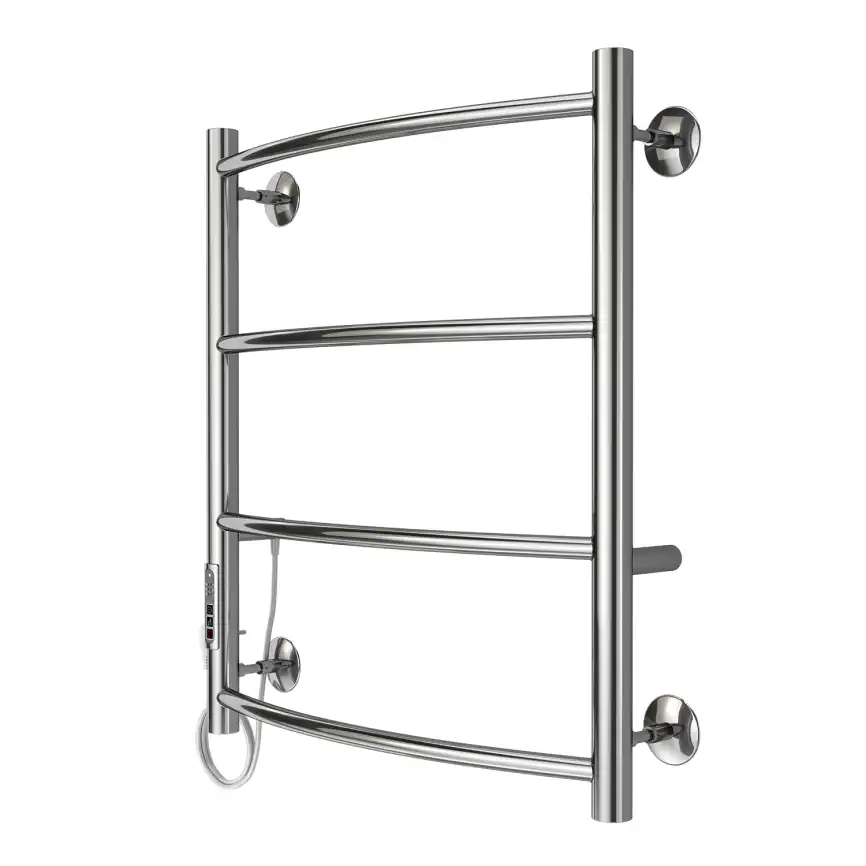 Полотенцесушитель электрический 50х60 Azario VERONA П4 AZ04756, диммер слева, Хром фото 2