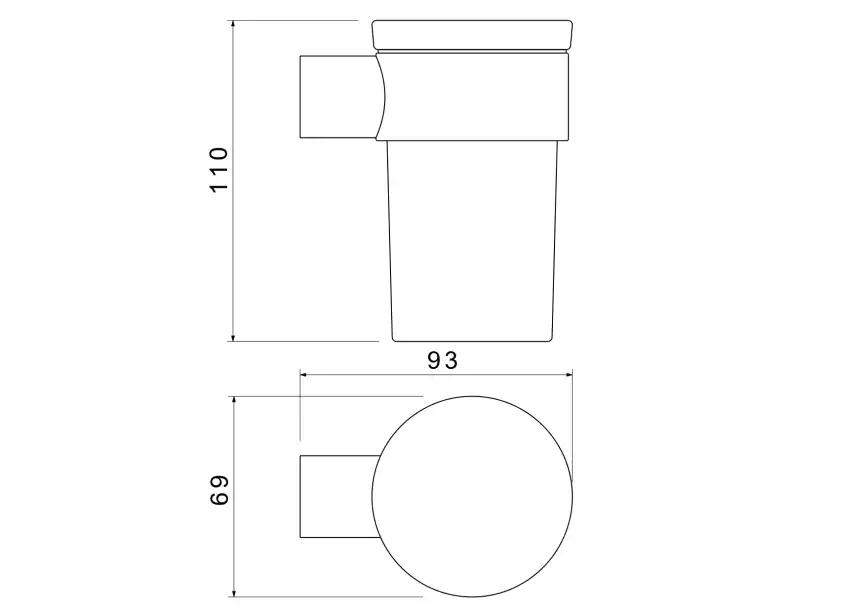 Стакан для ванной Aquatek Лира AQ4427CR, Хром фото 2