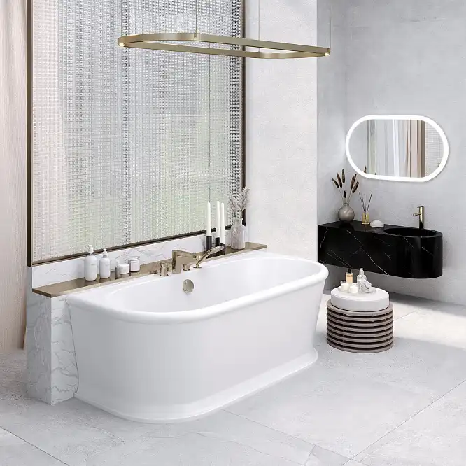 Ванна из литьевого мрамора  Aqua de Marco PENELOPA 168х80 Белая 1168WPEN фото 2