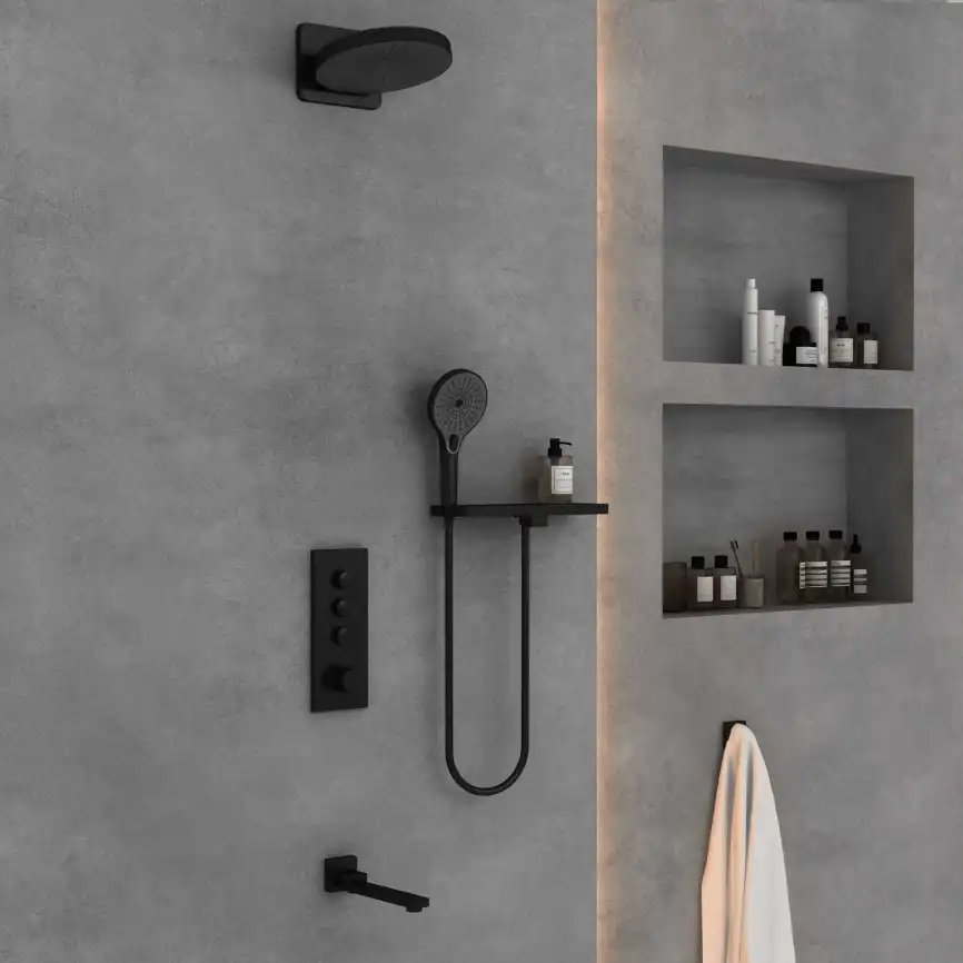 Душевая система  Vincea  VSFW-433TI2RMB VSFW-433TI2RMB встраиваемая, черный матовый фото 1