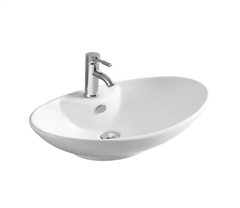 Раковина накладная CeramaLux 665х440х200 7025, цвет Белый фото 3