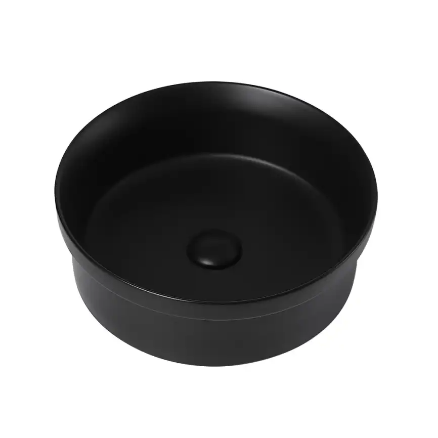 Раковина накладная ABBER BEQUEM 40х40х14 AC2103MB, круглая, черная матовая фото 2