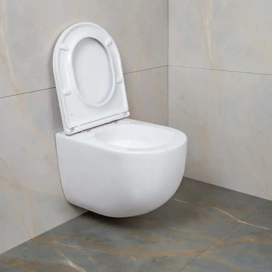 Унитаз подвесной AVS Спутник 801-0038-P-T2-GW безободковый, со смывом Торнадо, белый фото 6