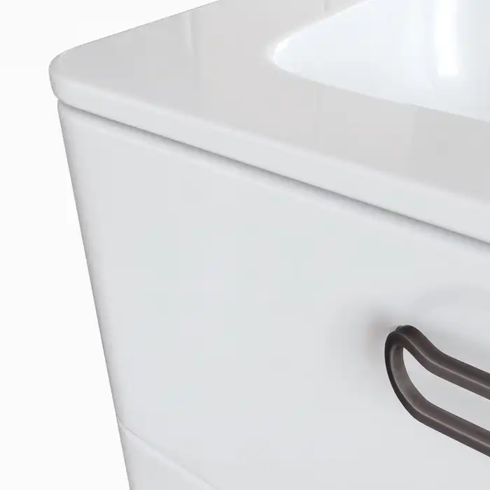 Тумба с раковиной IDDIS Brick 60, подвесная, Белая, BRI60W0i95K фото 2