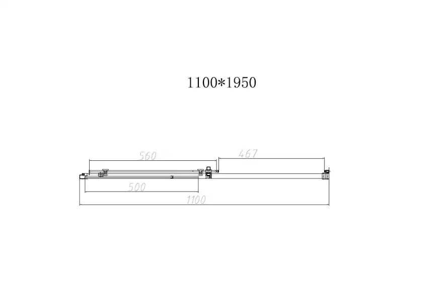 Душевая дверь Vincea Slim-N 110 VDS-4SN110CLGM, раздвижная, профиль вороненая сталь, стекло прозрачное фото 5