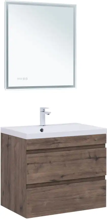 Тумба под раковину Aquanet Нота New 75 дуб веллингтон табак 334192 фото 7