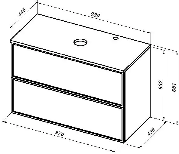 Тумба под раковину Aquanet Арт 100 белый матовый 313257 фото 5