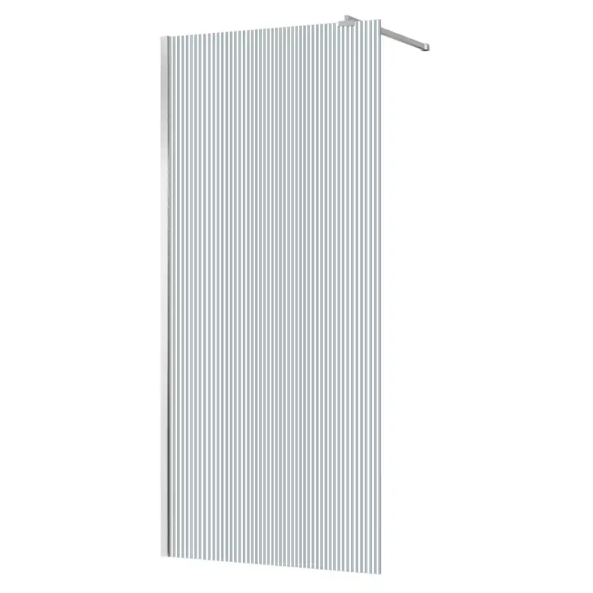 Душевая перегородка Azario Walk-in 100 AZ-251-100-CH-CRF стекло 8 мм рифленое, профиль Хром фото 2