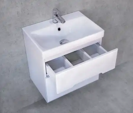 Тумба под раковину Jorno MODUO SLIM 50 Mod.01.50/P/W Белая фото 2