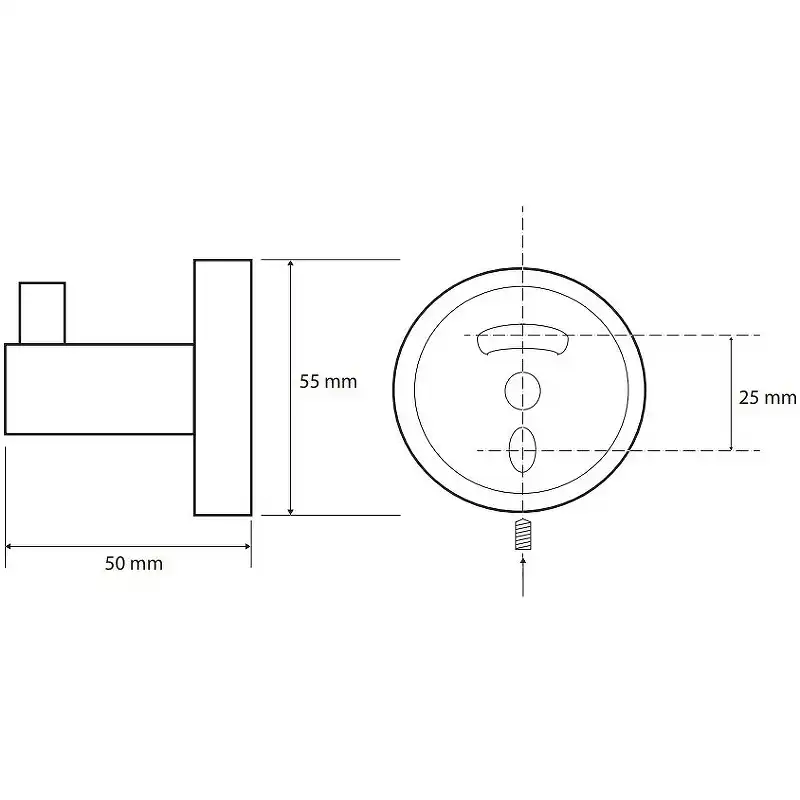 Крючок 5,5 см BEMETA AMBER Медное золото матовое 155106022 фото 2