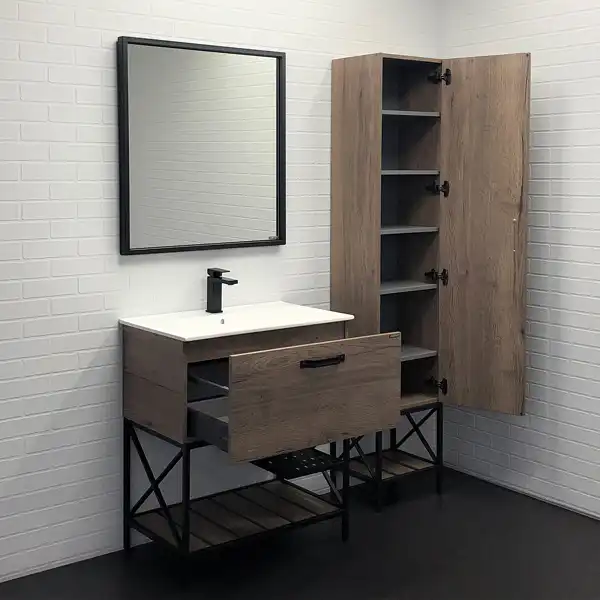 Тумба с умывальником Comforty Бредфорд 75 Дуб темный, 00-00008074 фото 8