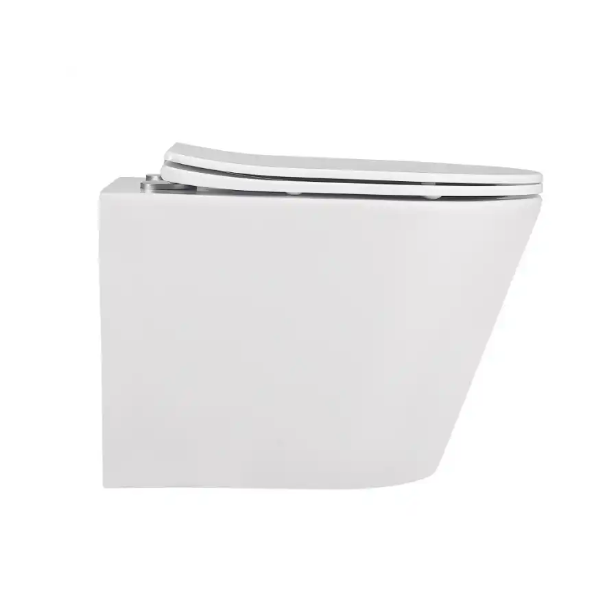 Подвесной унитаз ABBER Bequem AC1102 белый, безободковый, с сиденьем микролифт фото 4