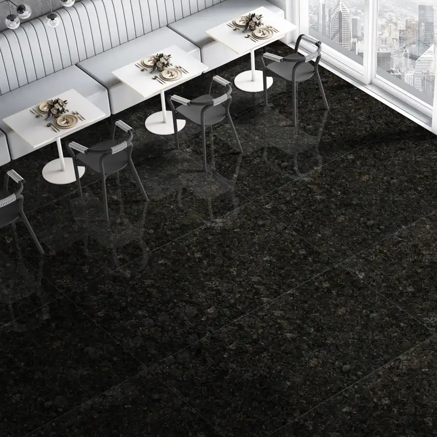 Керамогранит AZARIO  BLACK GRENITE 80х160 Dark high glossy (F231123013HG) фото 5